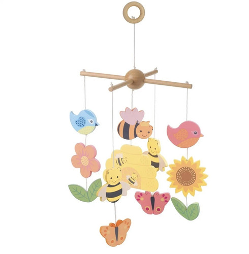 Spring garden wooden mobile - mobile,