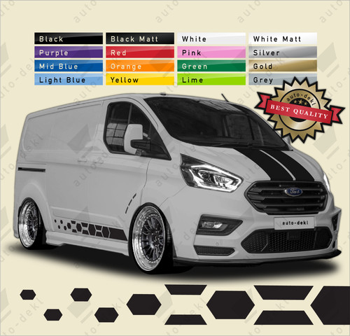 Hex honeycomb side stripes - honeycomb,