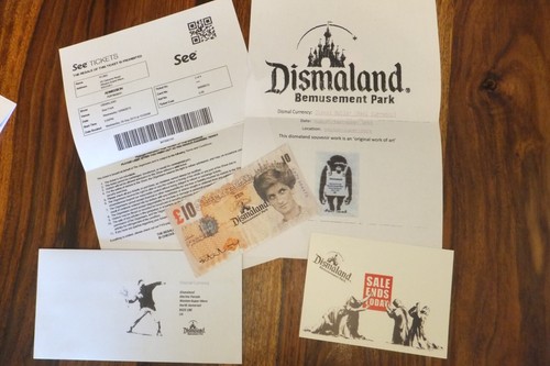 Banksy signed tenner - , &