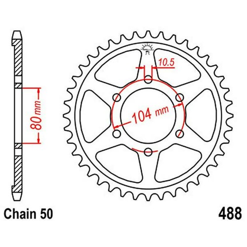 Crown teeth 530 silver - 43,