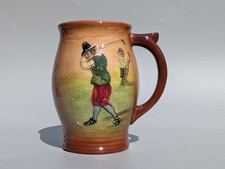 Antique 1930s Royal Doulton Kings Ware Golfing Tankard Vase
