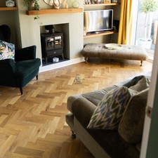 💸 £33.99m2 Herringbone Burnham Golden Oak Engineered Real Wood Parquet Flooring