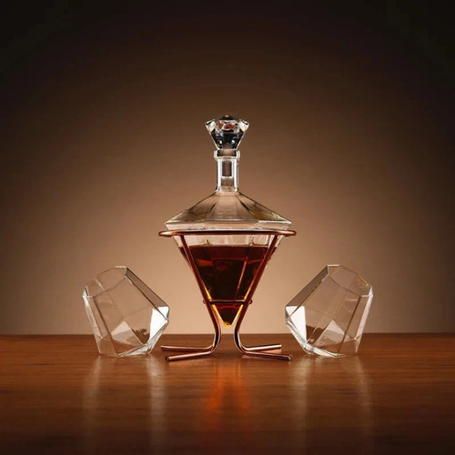 Diamond decanter with stand - diamond,