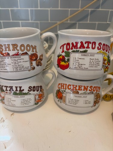 Soup bowls with handles - bowls, 4