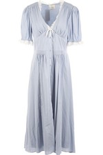 REFORMATION BLUE COTTON MAXI DRESS US 10 UK 14