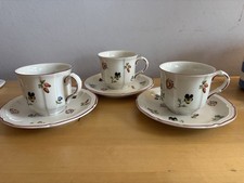 Villeroy Boch Petite Fleur 3 Small Cups & Saucers Luxembourg Hardly Used