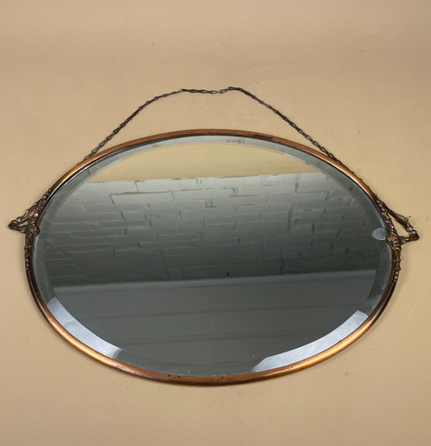 Vintage oval wall - oval, mirror