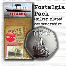 RMS Titanic Nostalgia Pack & Silver Commemorative Coin Set. White Star Line 1912