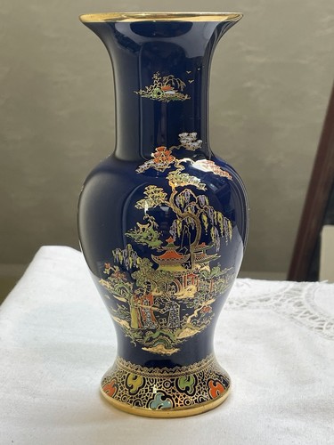 Carlton ware blue lustre vase - ware,