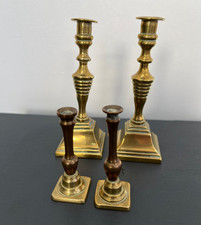 2 pairs antique small brass