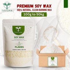 1KG-50KG Soy Wax 100% Pure Candle Making Wax Natural Flakes Clean Burning WHITE