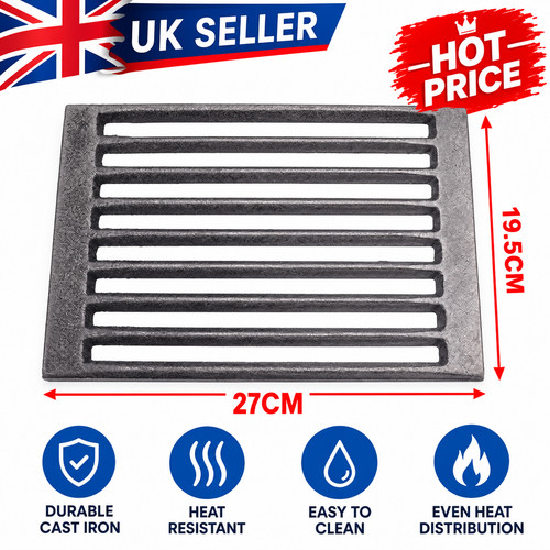 Cast iron fire grate - iron,
