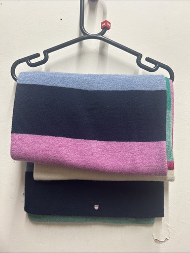 Gant lambswool striped scarf - lambswool,