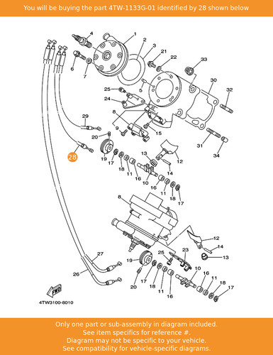 Yamaha cable pulley 3 - pulley,