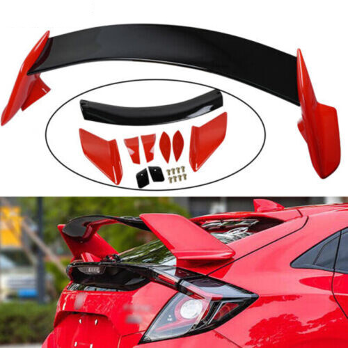Red and black rear trunk - black,