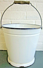 Enameled Metal Bucket c1940s
