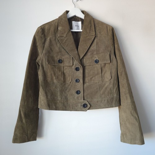 Mango khaki real - real, suede