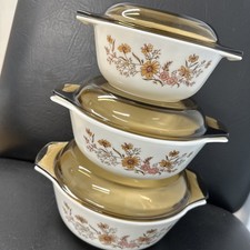 Pyrex Casserole Dishes  x 3