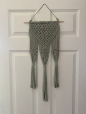 Handmade Macrame Wall Hanging In Sage Green
