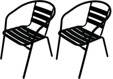 Black Steel Garden Chairs