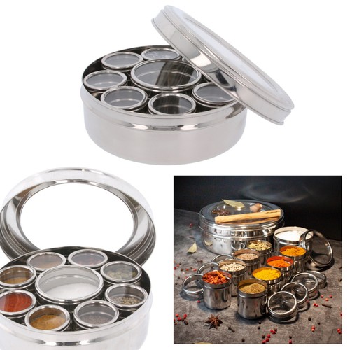 Authentic indian spice tin box - spice,