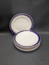 Set of 8 Royal Worcester Howard Style Cobalt Gold Side Salad Plates
