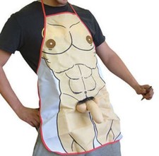 Naked Man Willy Apron & Six Pack Novelty Christmas Dinner Chef Gift