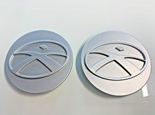 Elddis Xplore Caravan Pair of Alloy Wheel Centre Caps 60mm Satin Silver WCC9P