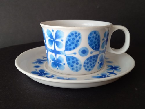 Cup saucer blues - +,