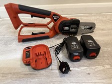 Black+Decker GKC1000 Cordless 18V Alligator Chain Saw +2 Batteries NEW CHAIN GWO