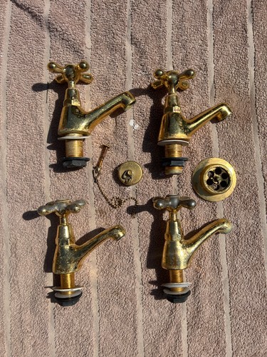 Vintage brass cross head - brass,
