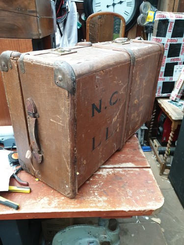 Antique vintage travel trunk - travel,
