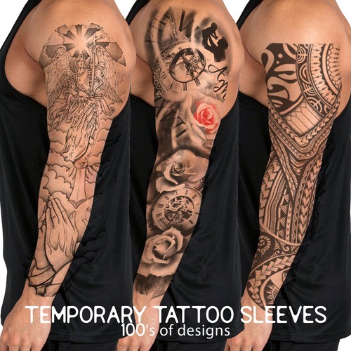 Temporary tattoo sleeve - temporary, full
