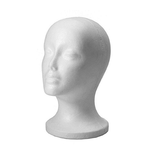White polystyrene female - female, wig