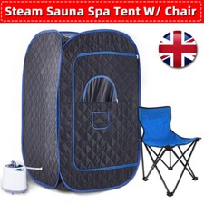 Large Steam Sauna Spa Tent Room Home Relaxation Health Benefit with Chair UK