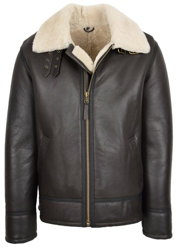 Mens sheepskin leather jacket - leather,