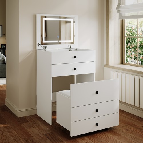 White dressing table - table, makeup