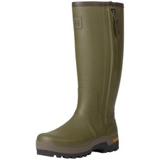 Harkila Mens Forester Zip Rubber Wellington Boot Dark Olive Green UK6.5 To UK13
