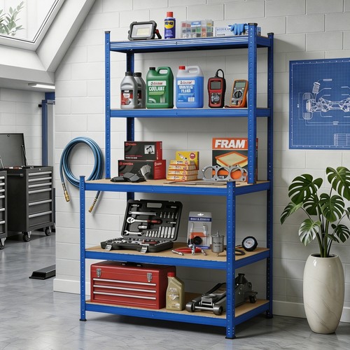 Heavy duty garage - duty, shelving