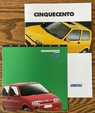 Fiat Cinquecento 1994-1995 UK Market Sales Brochures - S, SX & Sporting