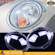 2PCS Headlight Lens Cover Lampshade+Glue For BMW Mini Cooper R56 R55 Hatchback