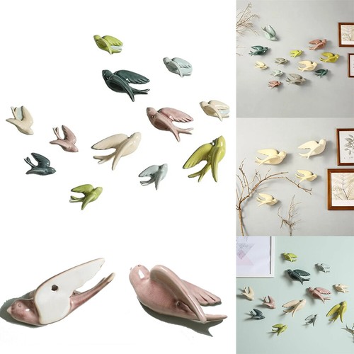 Ceramic swallows wall mounted - ceramic,