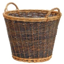 Manor Two Tone Wicker Log Basket With Handles - 46x50cm