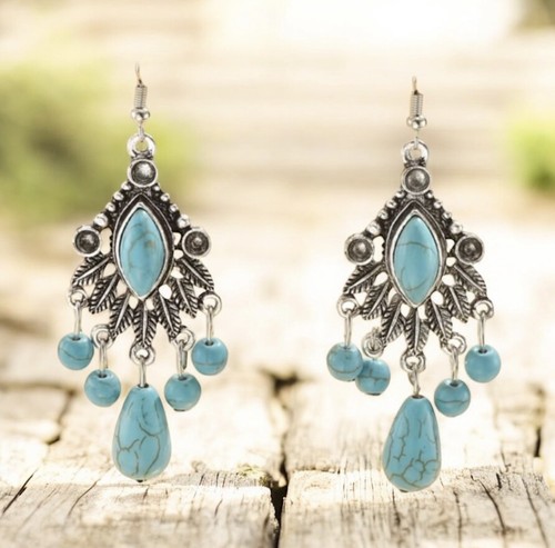 Turquoise earrings 925 - turquoise,