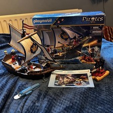 Playmobil Pirate Ship 70412 Complete Set with Box, Instructions and Motor