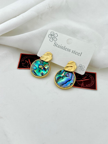 Abalone shell marquise - abalone, oval