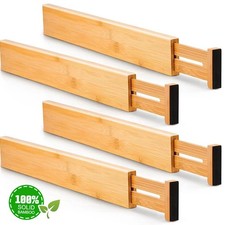 4pcs Bamboo Expandable Drawer