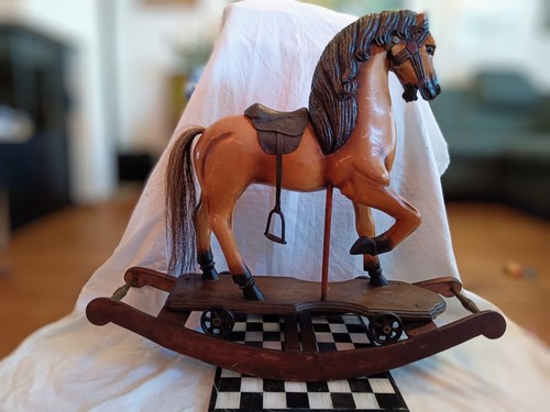 Nostalgic wooden rocking horse - nostalgic,
