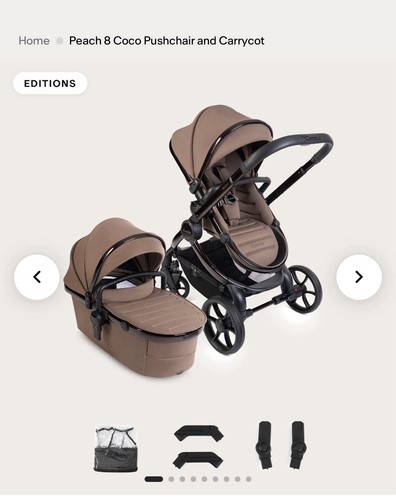 Peach coco pushchair and - coco,