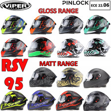 FULL FACE MOTORBIKE CRASH HELMET VIPER V95 MOTORCYCLE ECE22.06 ACU RACING HELMET